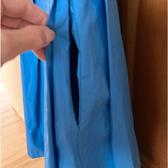 GAP Fit & Flare Lined, Cotton, Sleeveless Dress with Pockets! Size: 2, Blue - Picture 5 of 5